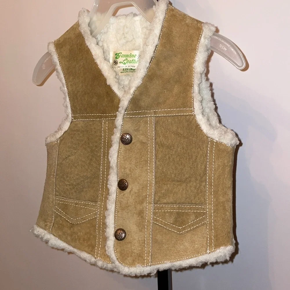 Sherpa Vest Vest Suede Vest Shearling Vest Photo Prop Family Photos Western